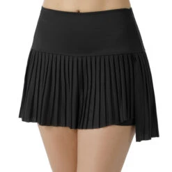 Hi-Chop Pleated Skirt Women - Black, Dark Grey