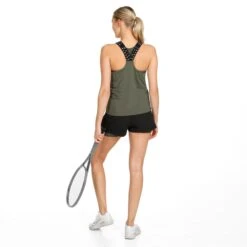 Serve & Volley Tank Top Women - Khaki, Black -Viva Wear Closet Store 00243000 0 4