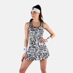 Hydrogen Tech Chrome Dress Women - White, Black -Viva Wear Closet Store 00751000 13
