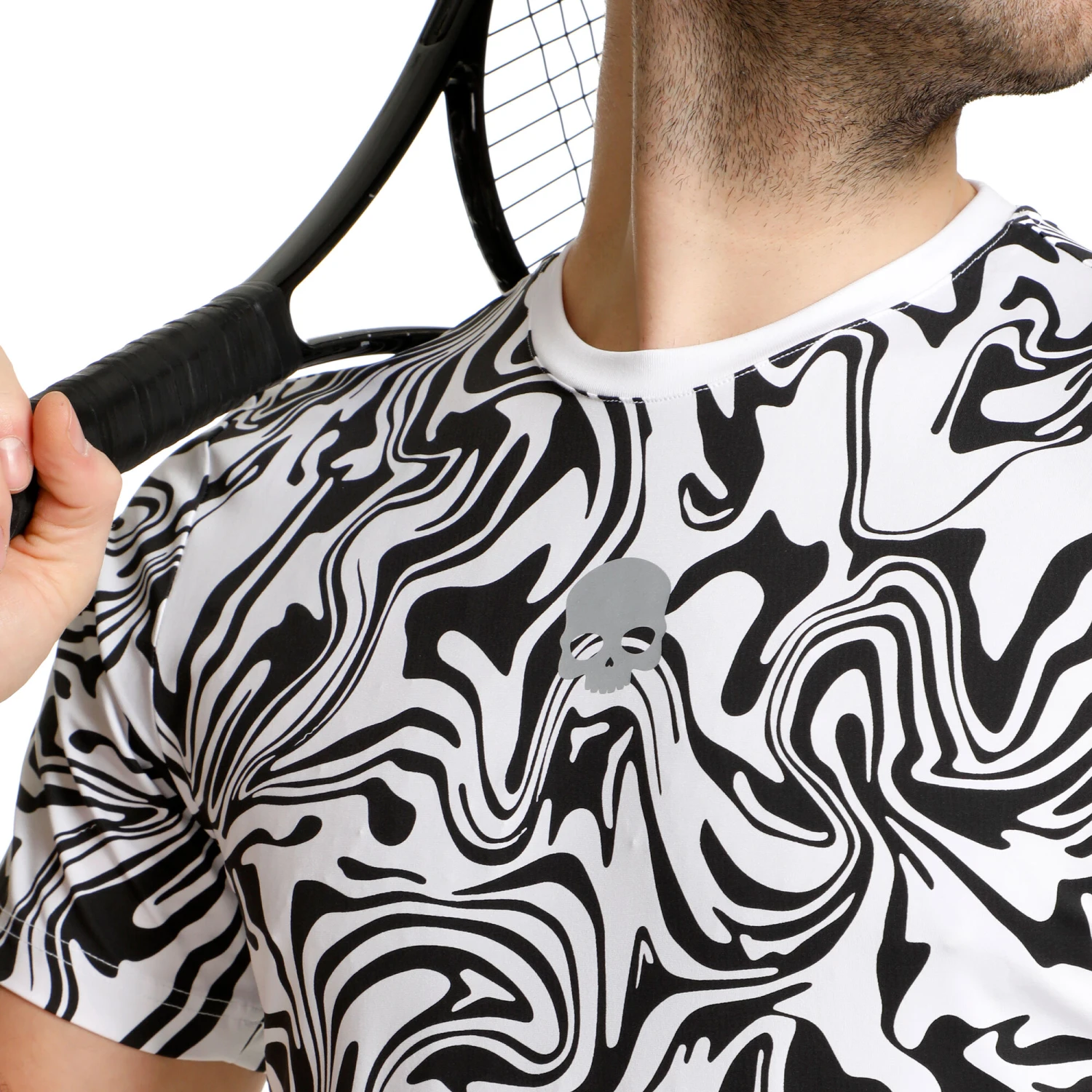 Hydrogen Tech Chrome T-Shirt Men - White, Black 7 Hydrogen Tech Chrome T-Shirt Men - White, Black - Image 5