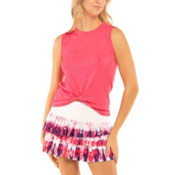Sunburst Pleated Scallop Skirt Women - White, Multicoloured -Viva Wear Closet Store 01233000 14