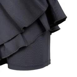 Pleat Tier With Piping Skirt Women - Dark Grey, Apricot -Viva Wear Closet Store 01341000 10