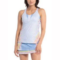 Liberty In Love With Bra Tank Top Women - Light Blue, Multicoloured -Viva Wear Closet Store 01357000 13