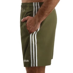 ADIDAS Essentials 3-Stripes Chelsea 7in Shorts Men - Khaki, White -Viva Wear Closet Store 12406000 21