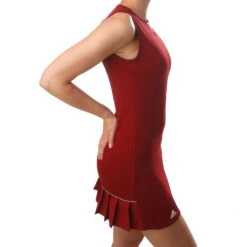 ADIDAS Club Dress Women - Dark Red, White -Viva Wear Closet Store 12615000 23