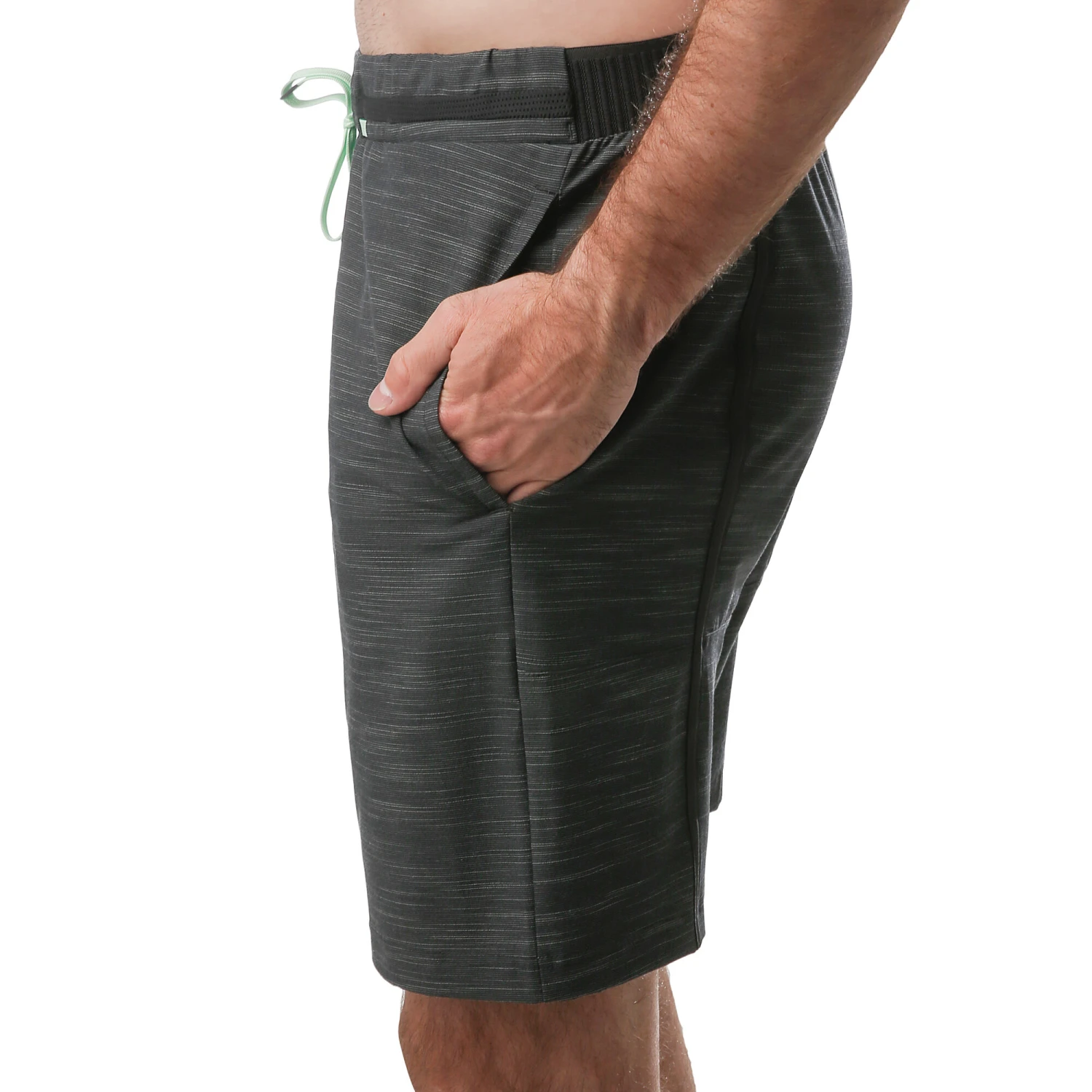 ADIDAS New York Melange Shorts Men - Dark Grey, Mint 5 ADIDAS New York Melange Shorts Men - Dark Grey, Mint - Image 4