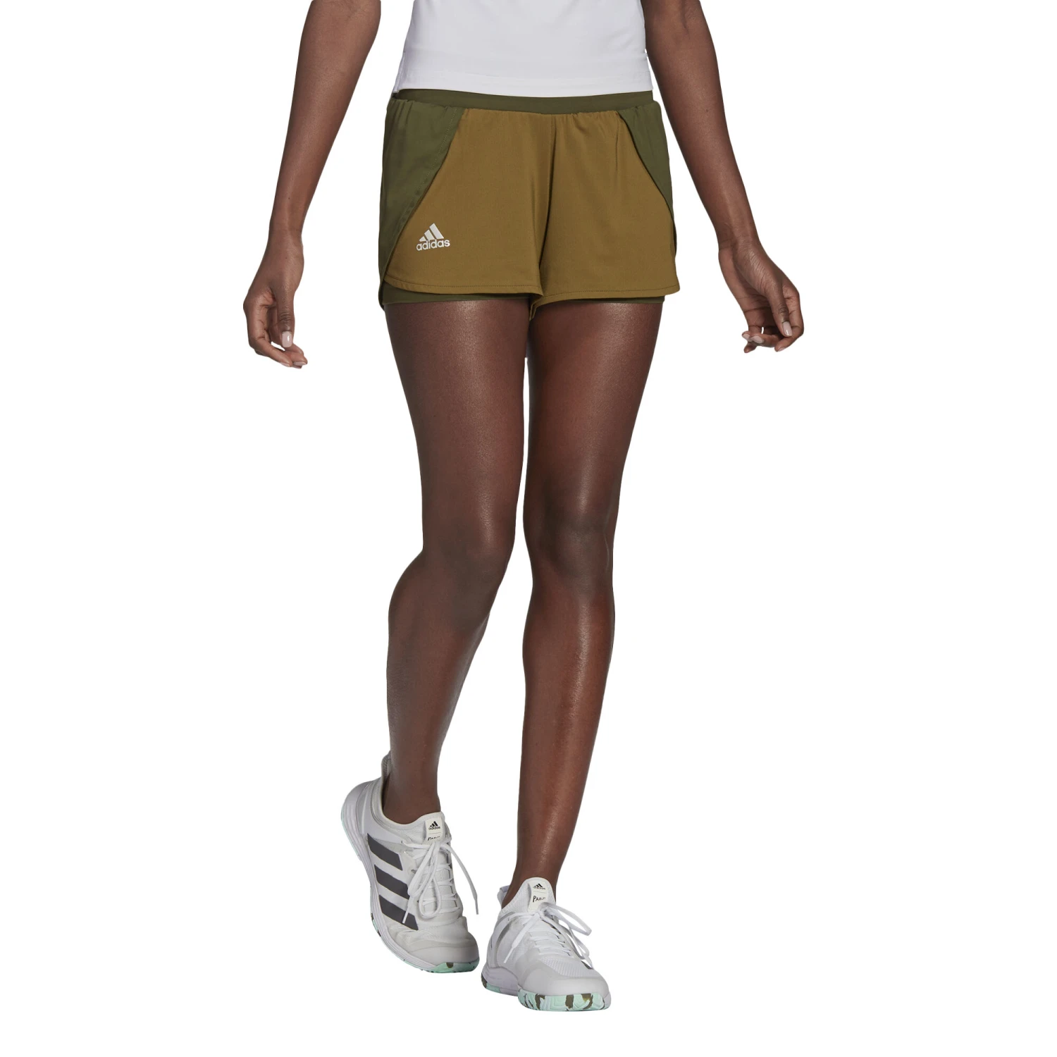 ADIDAS Match Shorts Women - Olive, Brown 6 ADIDAS Match Shorts Women - Olive, Brown - Image 4