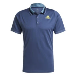 ADIDAS Primeblue Freelift Heather Polo Men - Dark Blue, Yellow