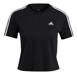ADIDAS 3-Stripes Crop T-Shirt Women - Black, White