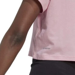 ADIDAS Cotton-Touch Cropped T-Shirt Women - Pink -Viva Wear Closet Store 17392000 18