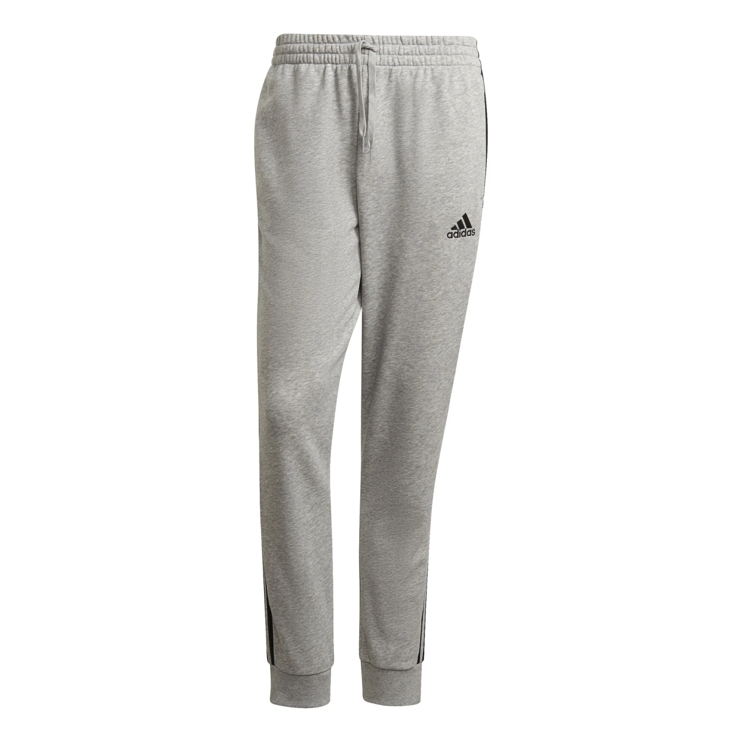 ADIDAS 3 Stripes French Terry Cotton-Touch Training Pants Men - Grey 3 ADIDAS 3 Stripes French Terry Cotton-Touch Training Pants Men - Grey