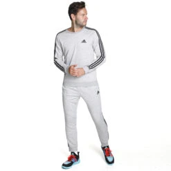 ADIDAS 3 Stripes French Terry Cotton-Touch Training Pants Men - Grey 12 ADIDAS 3 Stripes French Terry Cotton-Touch Training Pants Men - Grey -Viva Wear Closet Store 17431000 10