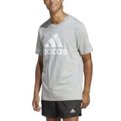 ADIDAS Essentials Single Jersey Big Logo T-Shirt Men - Lightgrey, White