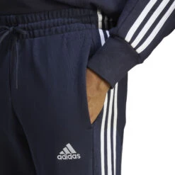ADIDAS Essentials French Terry Tapered Cuff 3-Stripes Training Pants Men - Dark Blue, White -Viva Wear Closet Store 17902000 16