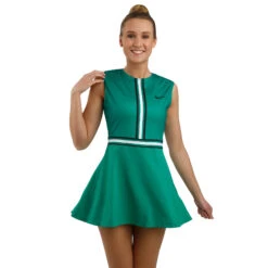 Nike Court Dress Women - Green, White -Viva Wear Closet Store 48467000 24