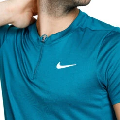 Nike Court Advantage Dri-Fit Half-Zip T-Shirt Men - Petrol -Viva Wear Closet Store 55292000 13