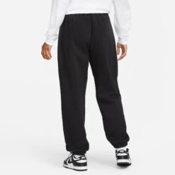 Nike Sportswear Club Fleece Mid-Rise Oversized Training Pants Women - Black -Viva Wear Closet Store 55471000 12