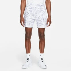 Nike Court Dri-Fit Heritage Printed Shorts Men - White, Grey -Viva Wear Closet Store 55918000 14